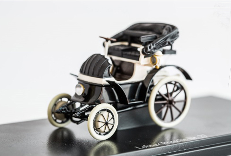 Lohner Porsche Nr.27 Cabrio offen 1900 Semper Vivus Elektroauto schwarz 1:43 Ferdinand Porsche Konstruktion