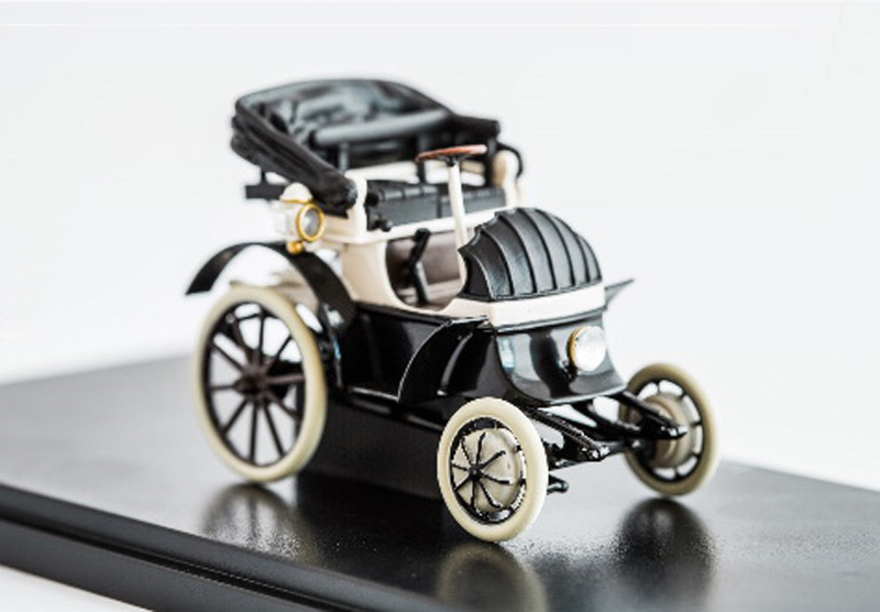 Lohner Porsche Nr.27 Cabrio offen 1900 Semper Vivus Elektroauto schwarz 1:43 Ferdinand Porsche Konstruktion