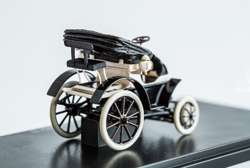 Lohner Porsche Nr.27 Cabrio offen 1900 Semper Vivus Elektroauto schwarz 1:43 Ferdinand Porsche Konstruktion