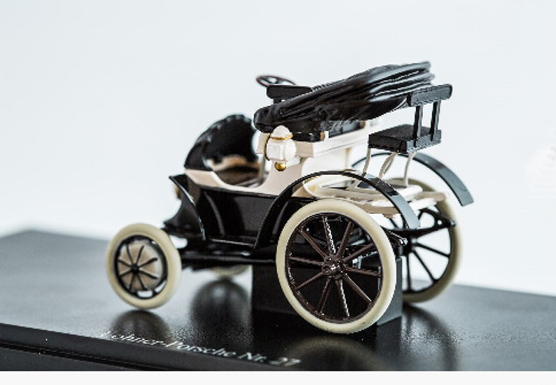 Lohner Porsche Nr.27 Cabrio offen 1900 Semper Vivus Elektroauto schwarz 1:43 Ferdinand Porsche Konstruktion