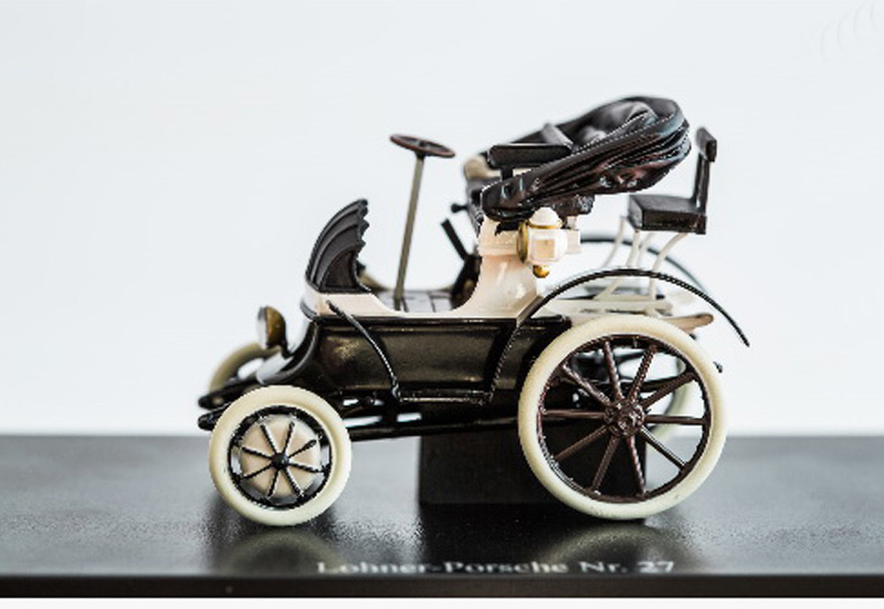 Lohner Porsche Nr.27 Cabrio offen 1900 Semper Vivus Elektroauto schwarz 1:43 Ferdinand Porsche Konstruktion
