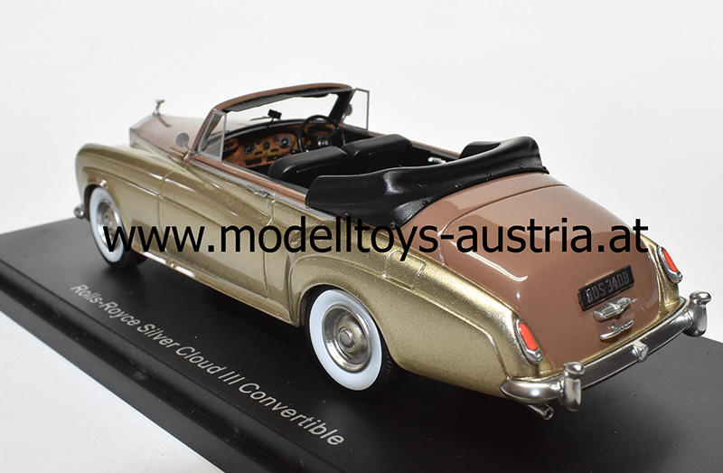 Rolls Royce Silver Cloud III Convertible Cabriolet gold / braun 1:43