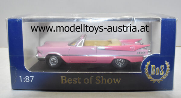 Dodge Custom Royale Lancer Convertible Cabrio rosa 1:87