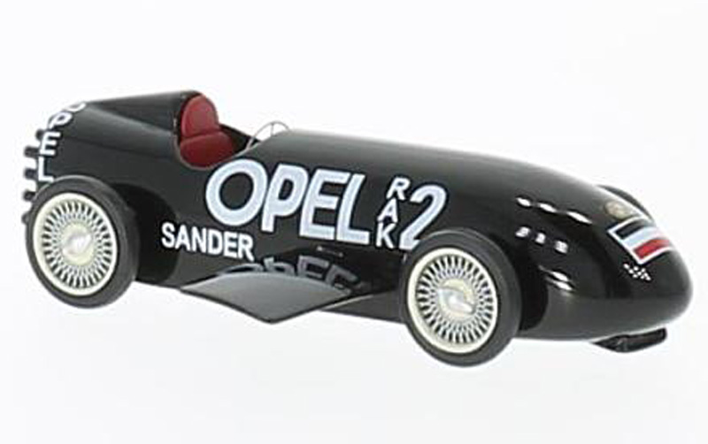 Opel RAK2 RAK 2 Land Speed Record car Raketenauto schwarz 1:87
