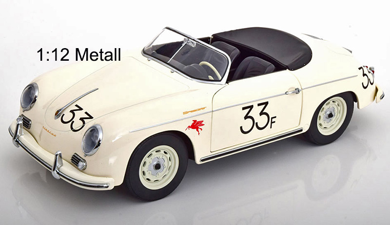 Porsche 356 A SPEEDSTER Cabrio 1955 James DEAN weiss No 33 1:12 OHNE Figur
