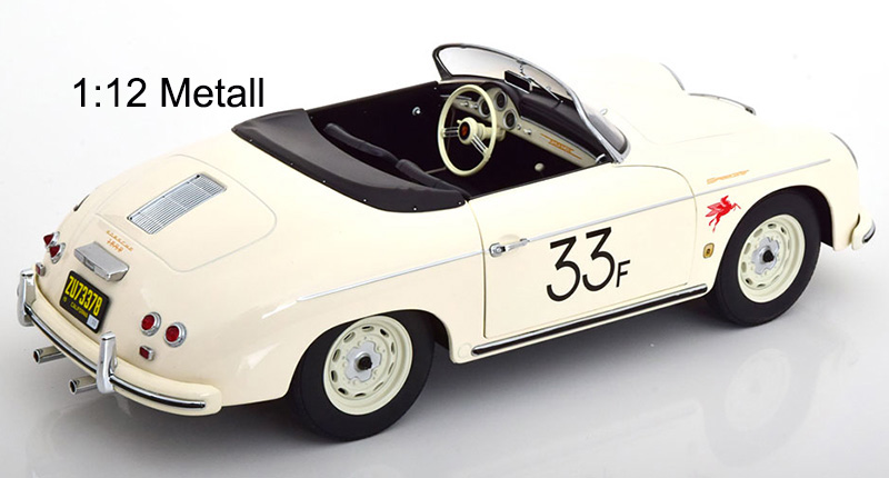 Porsche 356 A SPEEDSTER Cabrio 1955 James DEAN weiss No 33 1:12 OHNE Figur