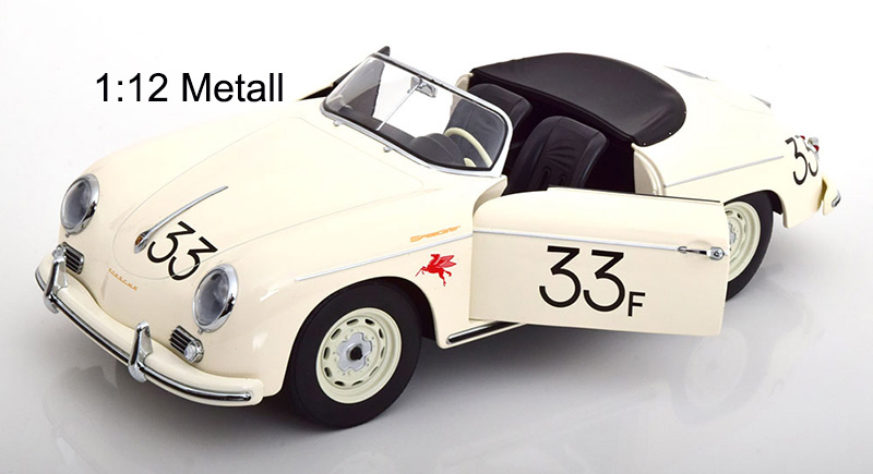 Porsche 356 A SPEEDSTER Cabrio 1955 James DEAN weiss No 33 1:12 OHNE Figur