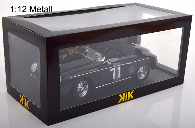 Porsche 356 A SPEEDSTER Cabrio 1955 Steve McQUEEN schwarz No 71 1:12 OHNE Figur