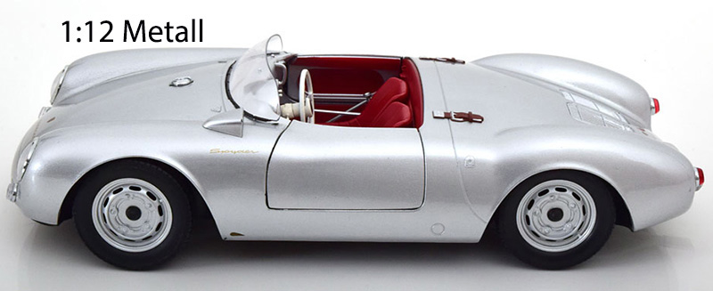 Porsche 550 A Spyder 1956 silber 1:12