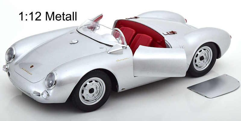 Porsche 550 A Spyder 1956 silber 1:12