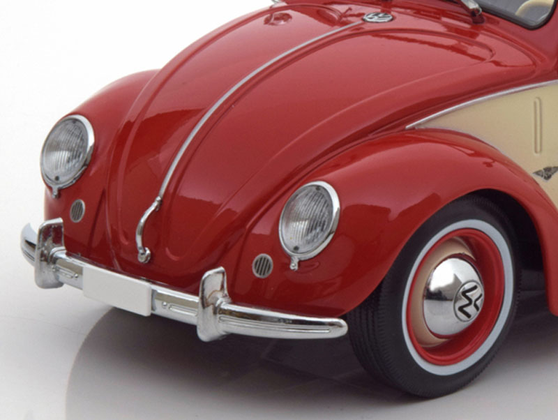 VW Käfer 1200 HEBMÜLLER Cabrio 1949 - 1953 rot / creme 1:18