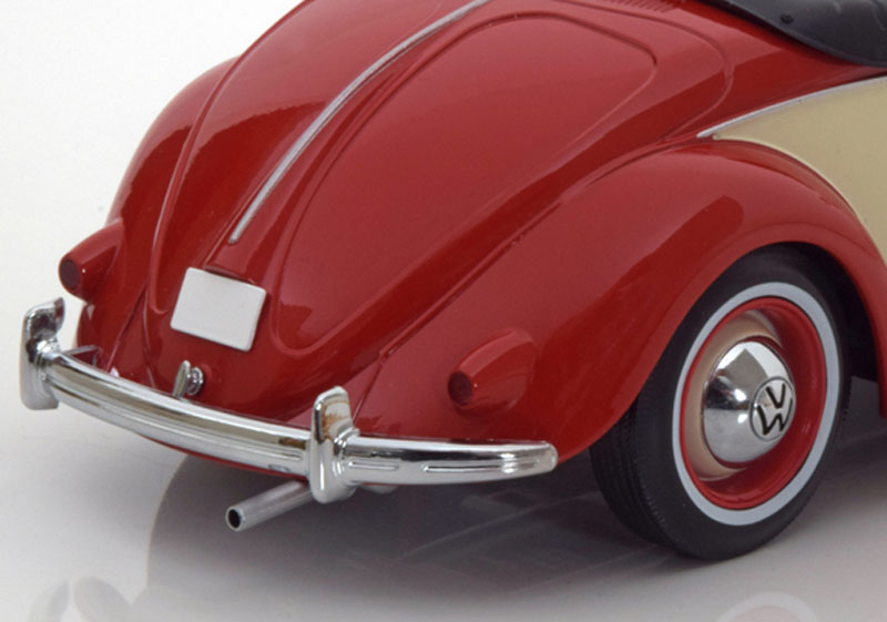 VW Käfer 1200 HEBMÜLLER Cabrio 1949 - 1953 rot / creme 1:18