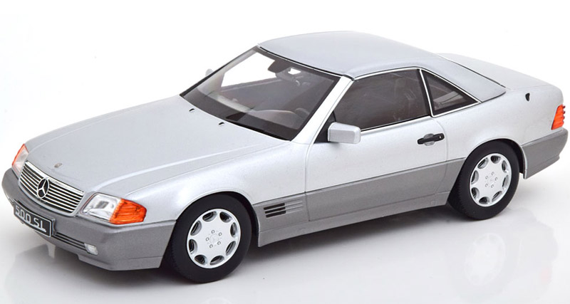 Mercedes Benz R129 Cabrio 500 SL 1993 silber metallik 1:18