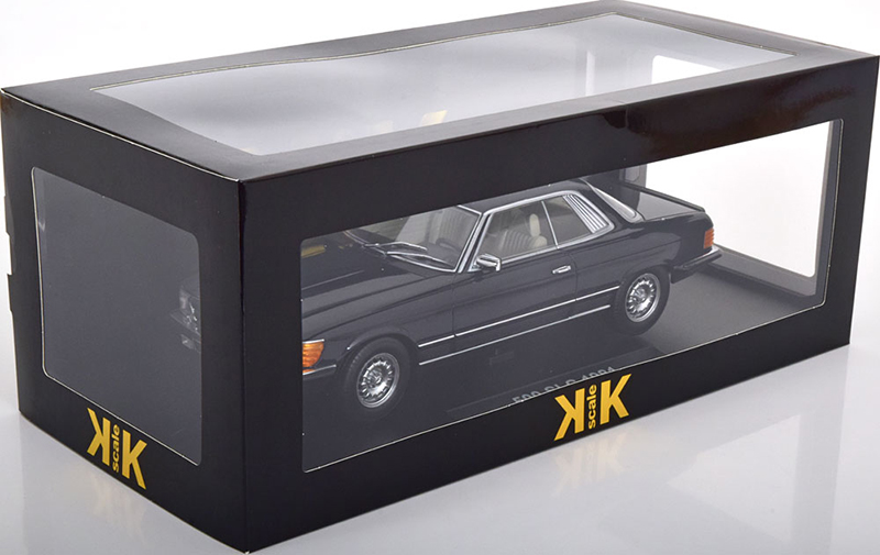 Mercedes Benz C107 Coupe 500 SLC 1981 dunkel blau 1:18