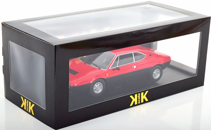 Ferrari 208 GT4 Coupe 1975 rot / matt schwarz 1:18