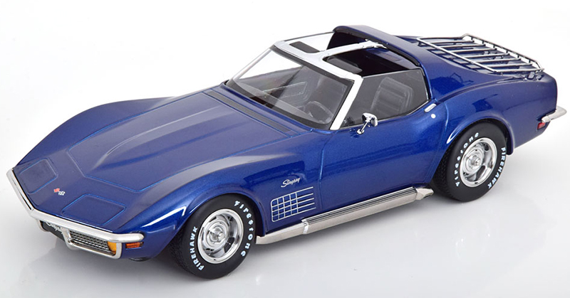 Chevrolet Corvette C3 Targa Stingray 1972 blau metallik 1:18