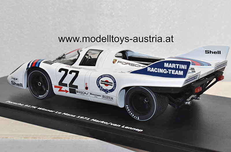 Porsche 917 Kurzheck 1971 Le Mans Sieger Dr. Helmut MARKO / Gijs van LENNEP 1:18 KK-Scale
