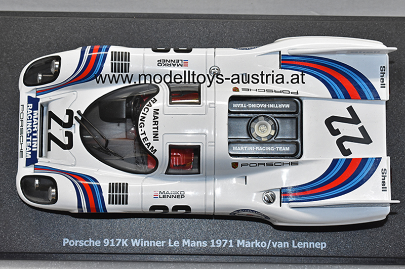 Porsche 917 Kurzheck 1971 Le Mans Sieger Dr. Helmut MARKO / Gijs van LENNEP 1:18 KK-Scale