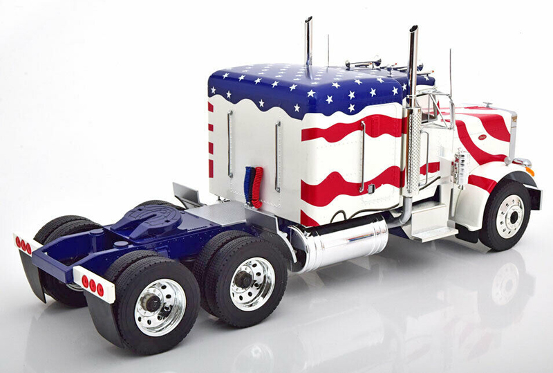 Peterbilt 359 Zugmaschine Langhauber 1967 Stars & Stripes weiß / rot / blau 1:18 Road King