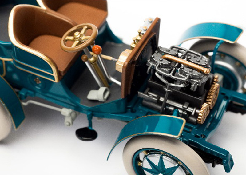 Lohner Porsche Mixte 1901 Elektroauto blau 1:43 Ferdinand Porsche Konstruktion
