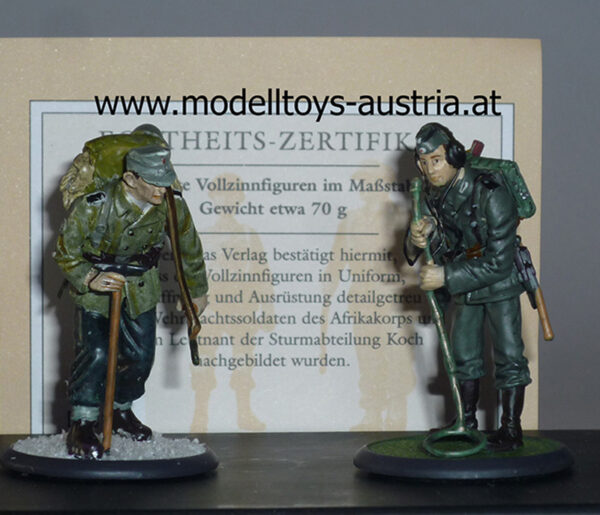 Figuren Oberjäger 2.Geb.Div. 1940 + Schütze Pionier Russland 1942 1:32 2 Weltkrieg