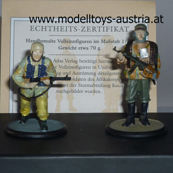 Figuren Grenadier 46. Inf.Div. Ukraine 1944 + Gefreiter 1.Fallschirmjäger Division Monte Cassino 1944 1:32 2 Weltkrieg