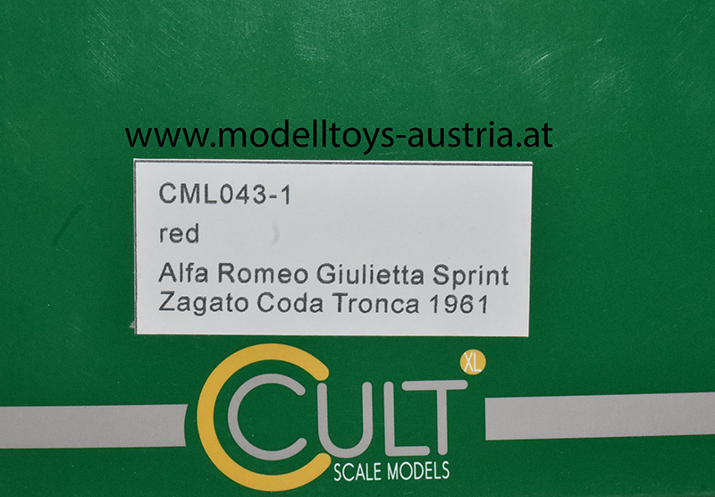 Alfa Romeo Giulietta Sprint Zagato Coda Tronca 1961 rot 1:18