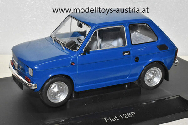 Fiat 126 P Limousine blau 1:18