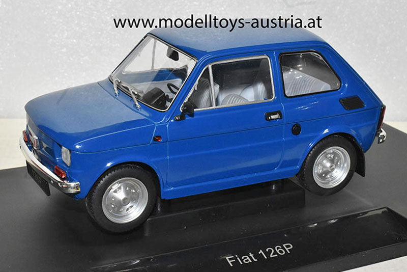 Fiat 126 P Limousine blau 1:18