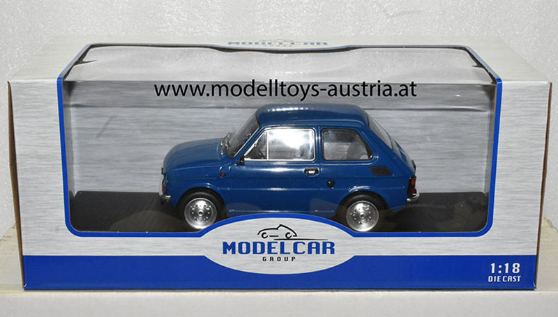 Fiat 126 P Limousine blau 1:18