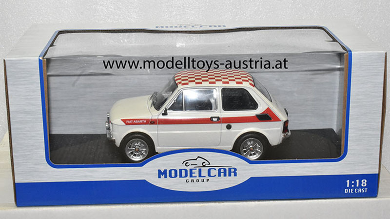 Fiat 126 Limousine ABARTH rot / weiss 1:18