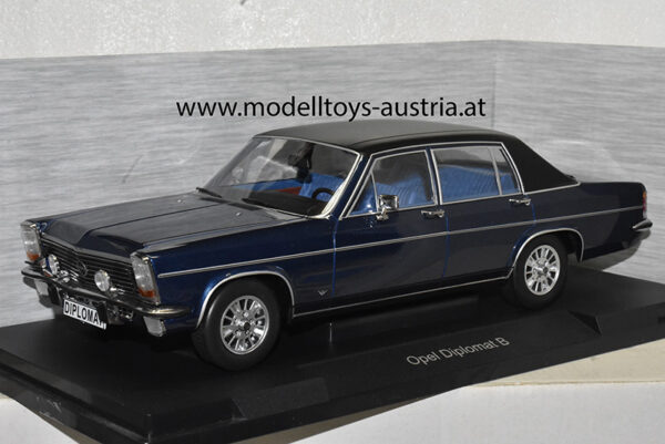 Opel Diplomat B Limousine 1969 - 1972 dunkelblau metallik / matt-schwarz 1:18