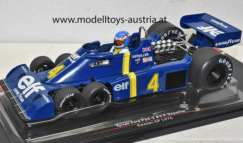 Tyrrell P34 Ford 6-Rad 1976 Patrick DEPAILLER Schweden GP 1:18 MCG