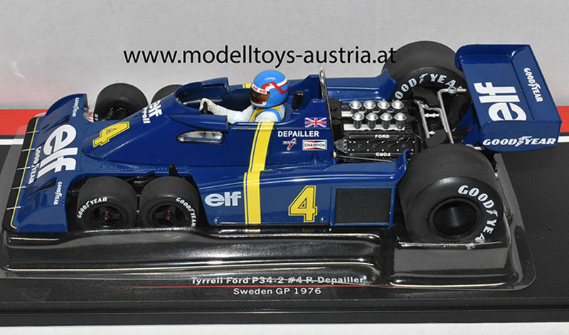 Tyrrell P34 Ford 6-Rad 1976 Patrick DEPAILLER Schweden GP 1:18 MCG