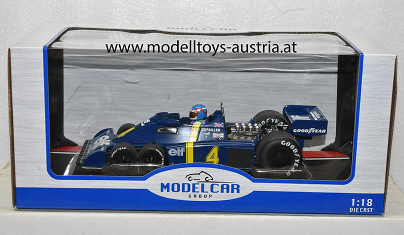 Tyrrell P34 Ford 6-Rad 1976 Patrick DEPAILLER Schweden GP 1:18 MCG