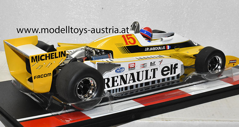 Renault RE10 Renault 1979 Jean Pierre JABOUILLE Sieger Frankreich GP 1:18 MCG