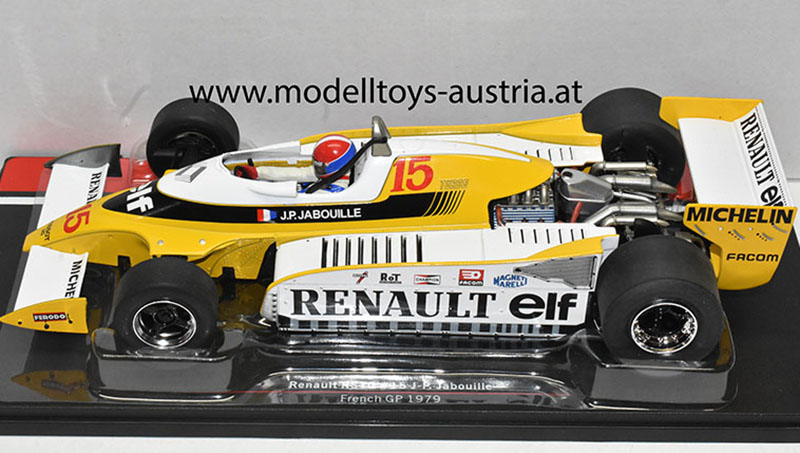 Renault RE10 Renault 1979 Jean Pierre JABOUILLE Sieger Frankreich GP 1:18 MCG