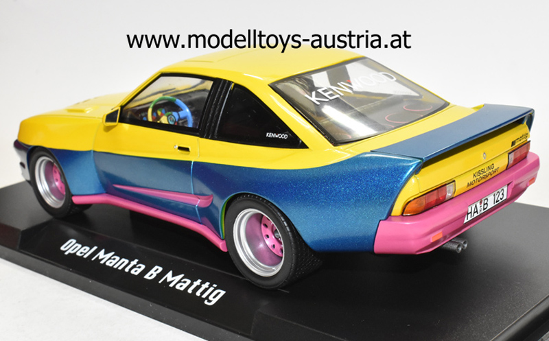 Opel Manta B Mattig 1991 gelb / blau Manta Manta 1:18