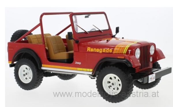 Jeep CJ7 CJ 7 1980 Renegade rot 1:18