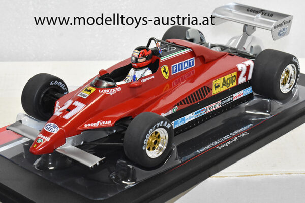 Ferrari 126 C2 1982 Gilles VILLENEUVE Belgien GP 1:18