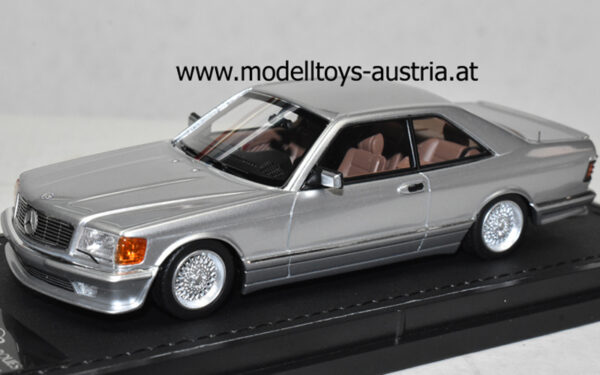 Mercedes Benz C126 Coupe 560 SEC S-Klasse LORINSER 1987 silber metallik 1:43