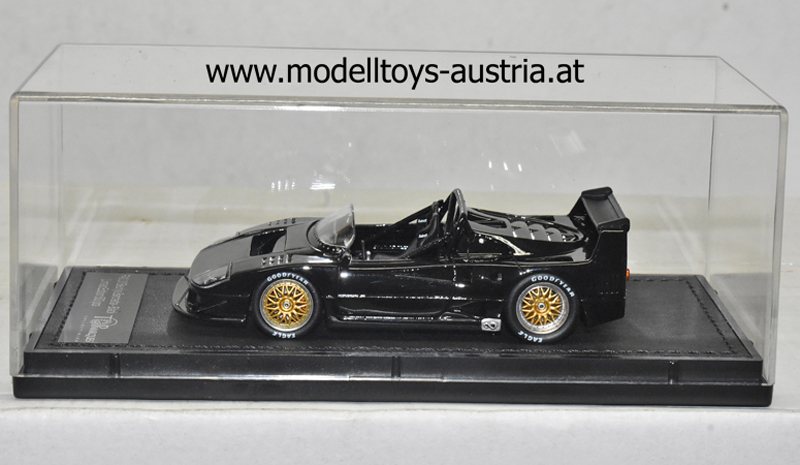 Ferrari F40 LM BEURLYS Barchetta Spider Cabrio 1989 schwarz 1:43