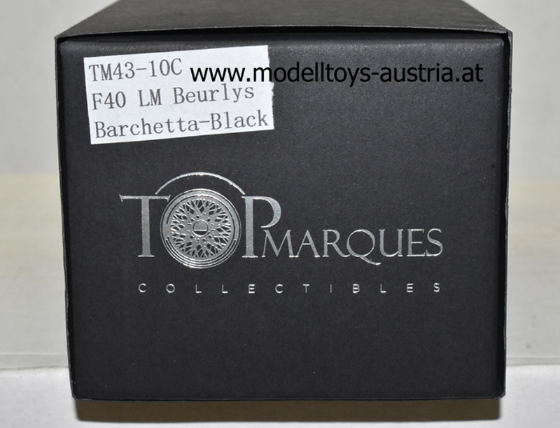 Ferrari F40 LM BEURLYS Barchetta Spider Cabrio 1989 schwarz 1:43