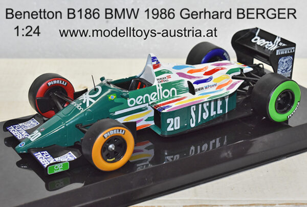 Benetton B186 BMW 1986 Gerhard BERGER 1:24
