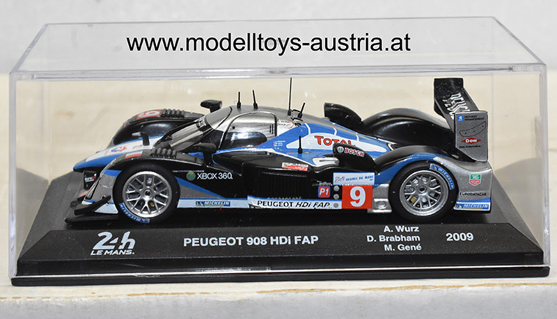 Peugeot 908 HDi 2009 Sieger Le Mans WURZ / BRABHAM / GENE 1:43