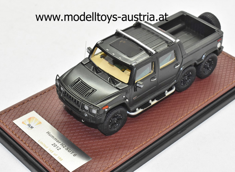 Hummer H2 SUT6 SUV Pickup 2012 schwarz metallik 1:43