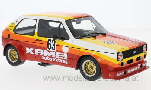 VW Golf I GTi Gr.2 1977 DRM 1000 Km Rennen Nürburgring RENNEISEN / WOLF KAMEI 1:18