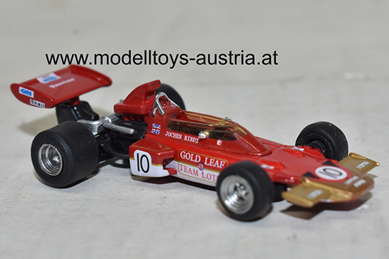 Lotus 72C Ford 1970 Jochen RINDT posthum WELTMEISTER Sieger Holland GP Gold Leaf 1:87 H0