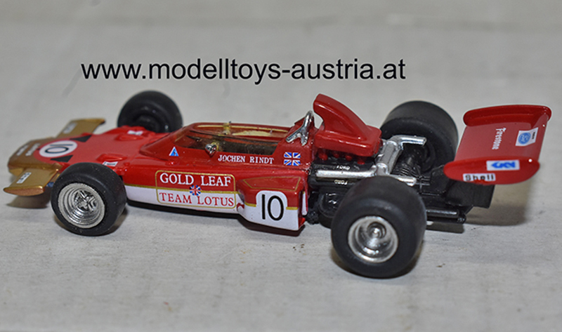 Lotus 72C Ford 1970 Jochen RINDT posthum WELTMEISTER Sieger Holland GP Gold Leaf 1:87 H0