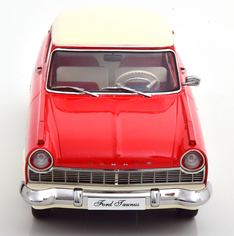 Ford Taunus P2 Limousine 17M 1957 rot / weiss 1:18